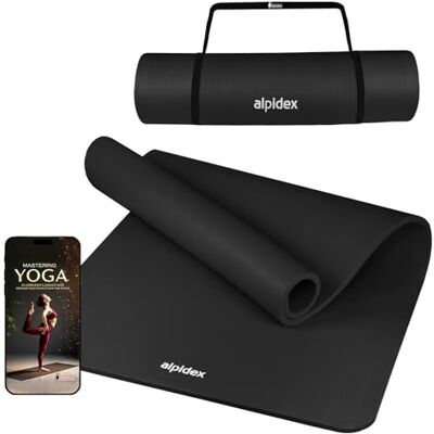ALPIDEX Tapis Yoga Épais 1,5cm 190x100cm Antidérapant Sport Gym Mat Noir - Publicité ALPIDEX Tapis Yoga Épais 1,5cm 190x100cm Antidérapant Sport Gym Mat Noir - Publicité