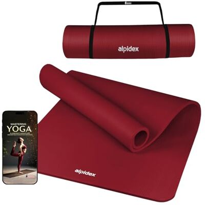 ALPIDEX Tapis Yoga Épais 1,5cm 190x80cm Antidérapant Sport Gym Bordeaux - Publicité ALPIDEX Tapis Yoga Épais 1,5cm 190x80cm Antidérapant Sport Gym Bordeaux - Publicité