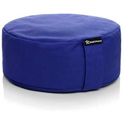 BODYMATE Coussin de méditation & yoga (zafu) H13cm Ø31cm Rembourrage en coques de sarrasin, housse en coton lavable en machine divers coloris - Publicité BODYMATE Coussin de méditation & yoga (zafu) H13cm Ø31cm Rembourrage en coques de sarrasin, housse en coton lavable en machine divers coloris - Publicité