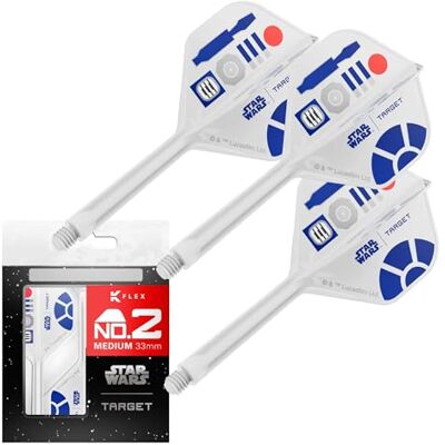 Target Darts Star Wars R2-D2 K Flex Ailettes et Tiges de Fléchettes Intégrées R2D2 Lot de 3 K-Flex, N° 2 et N° 6 Court, Intermédiaire et Moyen K-Flex Accessoires - Publicité Target Darts Star Wars R2-D2 K Flex Ailettes et Tiges de Fléchettes Intégrées R2D2 Lot de 3 K-Flex, N° 2 et N° 6 Court, Intermédiaire et Moyen K-Flex Accessoires - Publicité