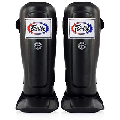 Fairtex Protège-tibias SP3 Noir Double rembourré de boxe Muay Thai – Coussinets, moyen - Publicité Fairtex Protège-tibias SP3 Noir Double rembourré de boxe Muay Thai – Coussinets, moyen - Publicité