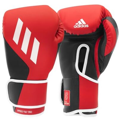 Adidas - SPD350VTG - Rouge Noir - 18 oz - Boxing Glove - Publicité Adidas - SPD350VTG - Rouge Noir - 18 oz - Boxing Glove - Publicité