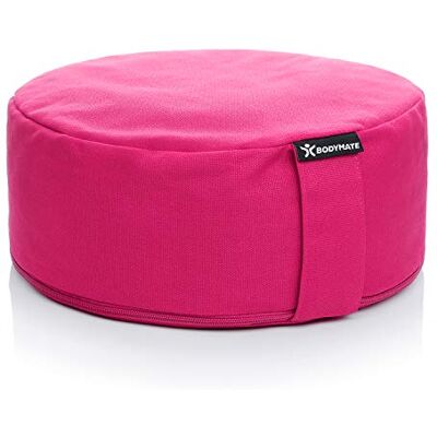 BODYMATE Coussin de méditation & Yoga (zafu) H13cm Ø31cm Rembourrage en Coques de Sarrasin, Housse en Coton Lavable en Machine Divers Coloris - Publicité BODYMATE Coussin de méditation & Yoga (zafu) H13cm Ø31cm Rembourrage en Coques de Sarrasin, Housse en Coton Lavable en Machine Divers Coloris - Publicité