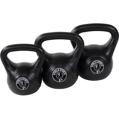 Gorilla SPORTS® Kettlebell Poids de 2 à 20 kg, Individuel/Ensemble, avec Poignée, Plastique, Avec/Sans Support, Noir Haltère à Boule, Bouilloire de Poids, Musculation, Entraînement, pour Fitness - Publicité Gorilla SPORTS® Kettlebell Poids de 2 à 20 kg, Individuel/Ensemble, avec Poignée, Plastique, Avec/Sans Support, Noir Haltère à Boule, Bouilloire de Poids, Musculation, Entraînement, pour Fitness - Publicité