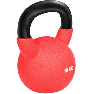 HOMCOM Kettlebell 10 kg en Métal avec Poignée Antidérapante Rouge et Noir - Publicité HOMCOM Kettlebell 10 kg en Métal avec Poignée Antidérapante Rouge et Noir - Publicité