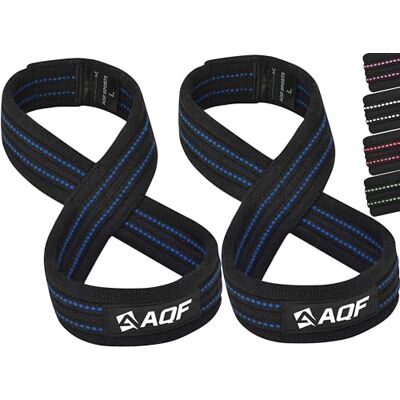 AQF Figure 8 Sangle De Tirage Musculation, Anti Slip Sangle Poignet Musculation Pour Haltérophilie, Soulevé De Terre, Heavy Duty Gym Lifting Straps, Ideal Sangle Levage Musculation (Noir et Bleu, S) - Publicité AQF Figure 8 Sangle De Tirage Musculation, Anti Slip Sangle Poignet Musculation Pour Haltérophilie, Soulevé De Terre, Heavy Duty Gym Lifting Straps, Ideal Sangle Levage Musculation (Noir et Bleu, S) - Publicité
