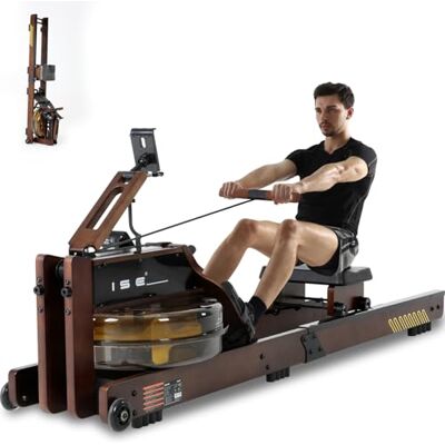 ISE Rameur Pliable à Eau Fitness, Rameur d'Appartement Pliable Maison/Bureau, avec Pompe à Eau, Niveau Résistance 30KG Maxi, Écran LCD, Siège Réglable, Water Rowing Machine Roue Transport Rail Lisse - Publicité ISE Rameur Pliable à Eau Fitness, Rameur d'Appartement Pliable Maison/Bureau, avec Pompe à Eau, Niveau Résistance 30KG Maxi, Écran LCD, Siège Réglable, Water Rowing Machine Roue Transport Rail Lisse - Publicité