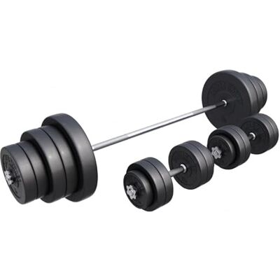 Ensemble de Poids Gorilla Sports - 130kg avec Barre et Haltères - Publicité Ensemble de Poids Gorilla Sports - 130kg avec Barre et Haltères - Publicité
