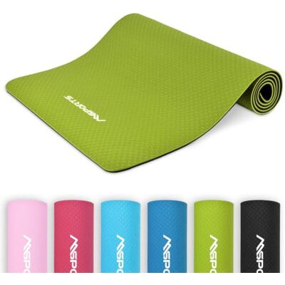 MSPORTS Tapis de gymnastique Yoga Premium avec poster d'exercices 183 x 61 x 0,8 cm Doux pour la peau – Sans phtalates - Publicité MSPORTS Tapis de gymnastique Yoga Premium avec poster d'exercices 183 x 61 x 0,8 cm Doux pour la peau – Sans phtalates - Publicité