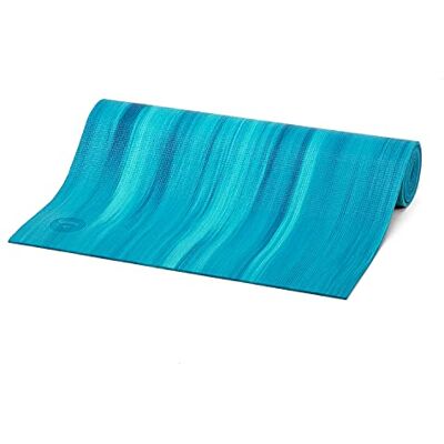 Bodhi Ganges Tapis de yoga polyvalent pour yoga, gymnastique et pilates avec bon amortissement, antidérapant Bleu/bleu - Publicité Bodhi Ganges Tapis de yoga polyvalent pour yoga, gymnastique et pilates avec bon amortissement, antidérapant Bleu/bleu - Publicité