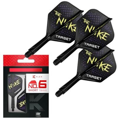 Target Darts Luke Littler Ailettes et Système d'arbre, No.6 (Court, 19mm) Pack de 3 Ailettes Kflex All in One, The Nuke Player Edition Accessoires de Fléchettes Fléchettes K-Flex - Publicité Target Darts Luke Littler Ailettes et Système d'arbre, No.6 (Court, 19mm) Pack de 3 Ailettes Kflex All in One, The Nuke Player Edition Accessoires de Fléchettes Fléchettes K-Flex - Publicité