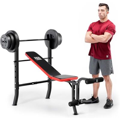 Marcy Banc PM2084 + Jeu de disques 45 kg Poids maximal de l’utilisateur 135 kg - Publicité Marcy Banc PM2084 + Jeu de disques 45 kg Poids maximal de l’utilisateur 135 kg - Publicité