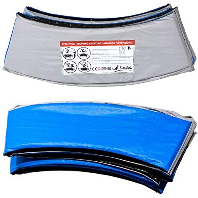 Kangui Coussin de Protection Trampoline Ø 430 cm Bleu et Gris - Publicité Kangui Coussin de Protection Trampoline Ø 430 cm Bleu et Gris - Publicité