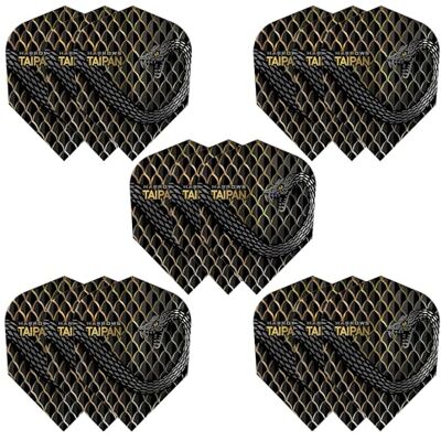 Harrows Taipan Dart Flights 5 x Sets Darts Flights (15 Flights Total) I 100 Micron Dart Flights I Premium Extra Strong Made in UK I Professional Darts Accessories I Gold Dart Flights - Publicité Harrows Taipan Dart Flights 5 x Sets Darts Flights (15 Flights Total) I 100 Micron Dart Flights I Premium Extra Strong Made in UK I Professional Darts Accessories I Gold Dart Flights - Publicité