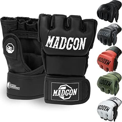 MADGON Gants de Boxe avec Rembourrage Professionnel – Gants MMA avec Bonne Stabilité du Poignet – Gants Boxe Durables pour Arts Martiaux, Boxe, Kickboxing, Sparring et Sac de Frappe - Publicité MADGON Gants de Boxe avec Rembourrage Professionnel – Gants MMA avec Bonne Stabilité du Poignet – Gants Boxe Durables pour Arts Martiaux, Boxe, Kickboxing, Sparring et Sac de Frappe - Publicité