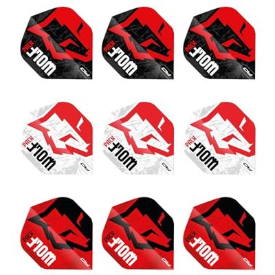 RED DRAGON Darts – Pack de 9 Plumes Wolf – Pack de 9 Plumes Extra épaisses de 100 microns – Forme Standard – Accessoires de fléchettes Professionnels - Publicité RED DRAGON Darts – Pack de 9 Plumes Wolf – Pack de 9 Plumes Extra épaisses de 100 microns – Forme Standard – Accessoires de fléchettes Professionnels - Publicité