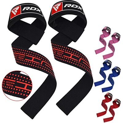 RDX - 60CM 5MM - Anti Slip - Neoprene - Weight Lifting Straps - Publicité RDX - 60CM 5MM - Anti Slip - Neoprene - Weight Lifting Straps - Publicité