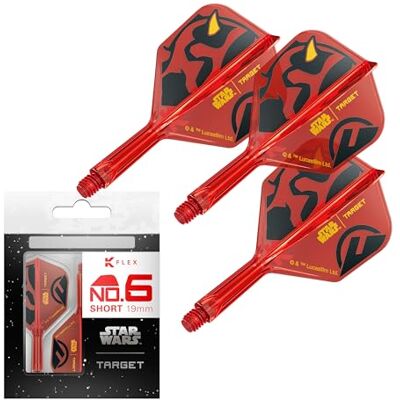 Target Darts Star Wars Darth Maul K Flex Ailettes et Tiges de Fléchettes Intégrées Lot de 3 K-Flex, N° 2 et N° 6 Court, Intermédiaire et Moyen Disney K-Flex Accessoires - Publicité Target Darts Star Wars Darth Maul K Flex Ailettes et Tiges de Fléchettes Intégrées Lot de 3 K-Flex, N° 2 et N° 6 Court, Intermédiaire et Moyen Disney K-Flex Accessoires - Publicité