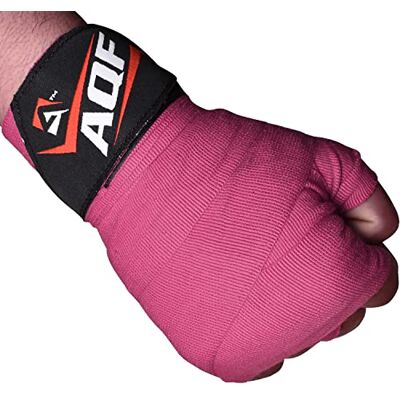 AQF 4.5m Bande Boxe Intérieur des Mains pour Les Gants MMA Bandes De Boxe, Entraînement du Muay Thai Stretch (Rose) - Publicité AQF 4.5m Bande Boxe Intérieur des Mains pour Les Gants MMA Bandes De Boxe, Entraînement du Muay Thai Stretch (Rose) - Publicité