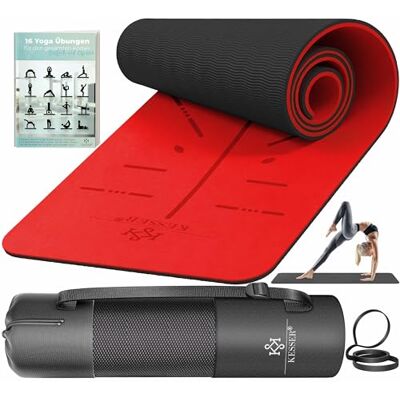 KESSER® Tapis de Gymnastique avec Sangle antidérapante TPE Tapis de Yoga rembourré et antidérapant Tapis de Fitness, 83 x 6 Tapis d'entraînement pour Le Fitness Tapis de Sport, Pilates - Publicité KESSER® Tapis de Gymnastique avec Sangle antidérapante TPE Tapis de Yoga rembourré et antidérapant Tapis de Fitness, 83 x 6 Tapis d'entraînement pour Le Fitness Tapis de Sport, Pilates - Publicité