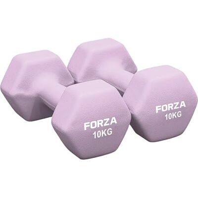 FORZA Paire d'haltères hexagonaux en néoprène avec poignée antidérapante – Design ergonomique pour la musculation et les entraînements à domicile – Disponible en plusieurs poids - Publicité FORZA Paire d'haltères hexagonaux en néoprène avec poignée antidérapante – Design ergonomique pour la musculation et les entraînements à domicile – Disponible en plusieurs poids - Publicité
