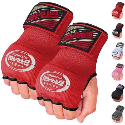 Farabi Sports sous-Gants Enfants Bandes de Boxe Hommes et Femmes Bandage Entraînement MMA Muay Thai (Rouge) - Publicité Farabi Sports sous-Gants Enfants Bandes de Boxe Hommes et Femmes Bandage Entraînement MMA Muay Thai (Rouge) - Publicité