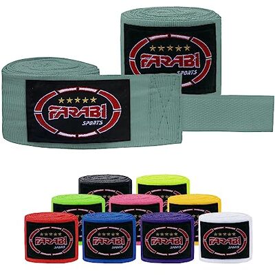 Farabi Sports Enfants Bande Boxe Paire d'enveloppes mexicaines intérieures de Gants de Fitness de Boxe de mètres de Long (Black, Kids (2.50 Meters) (Grey) - Publicité Farabi Sports Enfants Bande Boxe Paire d'enveloppes mexicaines intérieures de Gants de Fitness de Boxe de mètres de Long (Black, Kids (2.50 Meters) (Grey) - Publicité