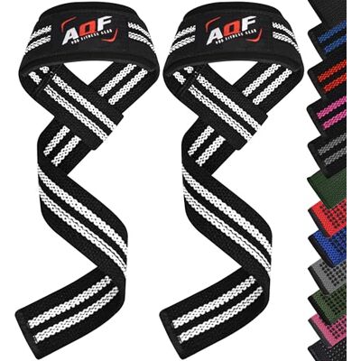 AQF Sangles de Musculation 23" – Sangles de Levage Antidérapantes avec Rembourrage Néoprène 5mm, Sangles de Tirage Poignet pour Deadlift, Haltérophilie, Fitness, Gym (Black/White, Non Gel) - Publicité AQF Sangles de Musculation 23" – Sangles de Levage Antidérapantes avec Rembourrage Néoprène 5mm, Sangles de Tirage Poignet pour Deadlift, Haltérophilie, Fitness, Gym (Black/White, Non Gel) - Publicité