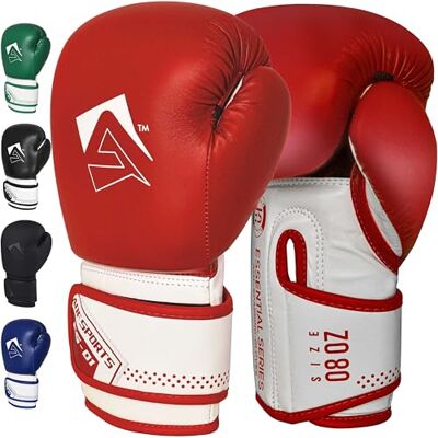 AQF Gant De Boxe Formation À La Boxe Gants MMA Gants De Boxe Homme & Femmes pour Kickboxing Combattre Muay Thai Et Sac De Boxe (Rouge, 8oz) - Publicité AQF Gant De Boxe Formation À La Boxe Gants MMA Gants De Boxe Homme & Femmes pour Kickboxing Combattre Muay Thai Et Sac De Boxe (Rouge, 8oz) - Publicité