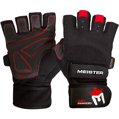 Meister Gants de Musculation avec Bandes de Poignet et Rembourrage en Gel - Publicité Meister Gants de Musculation avec Bandes de Poignet et Rembourrage en Gel - Publicité