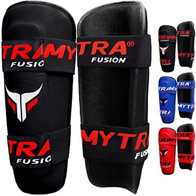 Mytra Fusion Protege Tibia Boxe Protege Tibia Boxe Protège-Tibia pour la Protection de l'entraînement et l'entraînement - Publicité Mytra Fusion Protege Tibia Boxe Protege Tibia Boxe Protège-Tibia pour la Protection de l'entraînement et l'entraînement - Publicité