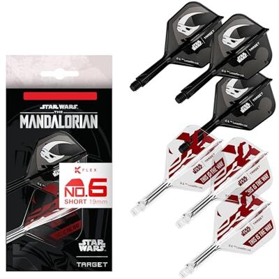 Target Darts Star Wars Mandalorian K Flex Intégré Fléchette Ailettes et Arbres Personnage Inspiré Lot de 6 K-Flex, N° 6 Disney K-Flex Accessoires, Court (19mm) - Publicité Target Darts Star Wars Mandalorian K Flex Intégré Fléchette Ailettes et Arbres Personnage Inspiré Lot de 6 K-Flex, N° 6 Disney K-Flex Accessoires, Court (19mm) - Publicité