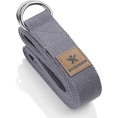 BODYMATE Ceinture de Yoga avec Anneaux en métal, Sangle de Yoga pour débutants et Professionnels, Boucle de Yoga 100% Coton, Sangle d'étirement 250cm Long et 3,8cm Large - Publicité BODYMATE Ceinture de Yoga avec Anneaux en métal, Sangle de Yoga pour débutants et Professionnels, Boucle de Yoga 100% Coton, Sangle d'étirement 250cm Long et 3,8cm Large - Publicité