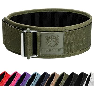 BEAR GRIP Ceinture de musculation à verrouillage automatique, ceinture de levage premium pour Crossfit, Powerlifting, Musculation, ceinture de levage pour hommes et femmes - Publicité BEAR GRIP Ceinture de musculation à verrouillage automatique, ceinture de levage premium pour Crossfit, Powerlifting, Musculation, ceinture de levage pour hommes et femmes - Publicité
