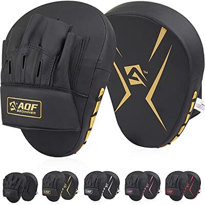 AQF Mitaine Boxe, Patte d'Ours, Pao, Cible Rex en Cuir Incurvé pour Thai Frappe, Focus Gant pour MMA, Muay Thai, Kickboxing, Karaté & Arts Martiaux - Publicité AQF Mitaine Boxe, Patte d'Ours, Pao, Cible Rex en Cuir Incurvé pour Thai Frappe, Focus Gant pour MMA, Muay Thai, Kickboxing, Karaté & Arts Martiaux - Publicité