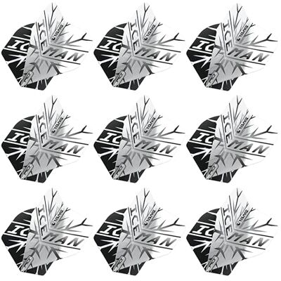 RED DRAGON Lot de 3 ailettes de fléchettes Yin Yang double face Gerwyn Price Iceman Noir et blanc Standard (9 ailettes au total) - Publicité RED DRAGON Lot de 3 ailettes de fléchettes Yin Yang double face Gerwyn Price Iceman Noir et blanc Standard (9 ailettes au total) - Publicité