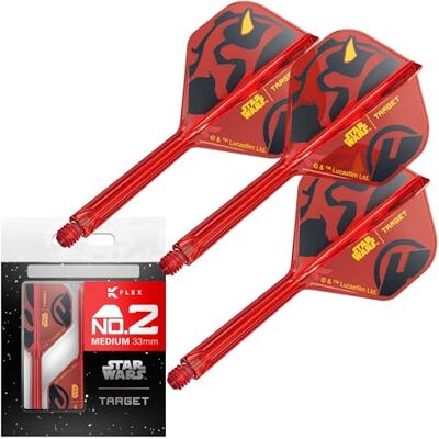 Target Darts Star Wars Darth Maul K Flex Ailettes et Tiges de Fléchettes Intégrées Lot de 3 K-Flex, N° 2 et N° 6 Court, Intermédiaire et Moyen Disney K-Flex Accessoires - Publicité Target Darts Star Wars Darth Maul K Flex Ailettes et Tiges de Fléchettes Intégrées Lot de 3 K-Flex, N° 2 et N° 6 Court, Intermédiaire et Moyen Disney K-Flex Accessoires - Publicité
