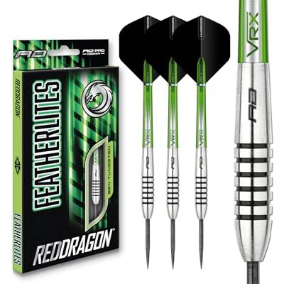RED DRAGON Featherlite 9: 19g Fléchettes Pointes Acier avec Ailettes et Tiges de Flechettes - Publicité RED DRAGON Featherlite 9: 19g Fléchettes Pointes Acier avec Ailettes et Tiges de Flechettes - Publicité