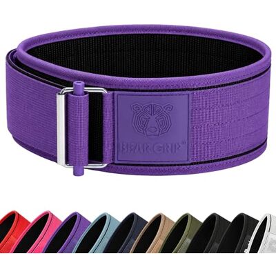 BEAR GRIP Ceinture de musculation à verrouillage automatique, ceinture de levage premium pour Crossfit, Powerlifting, Musculation, ceinture de levage pour hommes et femmes - Publicité BEAR GRIP Ceinture de musculation à verrouillage automatique, ceinture de levage premium pour Crossfit, Powerlifting, Musculation, ceinture de levage pour hommes et femmes - Publicité