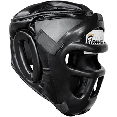 Farabi Sports Casque Boxe 2-en-1 Réglable avec Grille Faciale Amovible Casque Art Martiaux pour Protection Complète — Idéal pour MMA, Muay Thai, Kickboxing, Sparring Homme & Femme (Black, XL) - Publicité Farabi Sports Casque Boxe 2-en-1 Réglable avec Grille Faciale Amovible Casque Art Martiaux pour Protection Complète — Idéal pour MMA, Muay Thai, Kickboxing, Sparring Homme & Femme (Black, XL) - Publicité