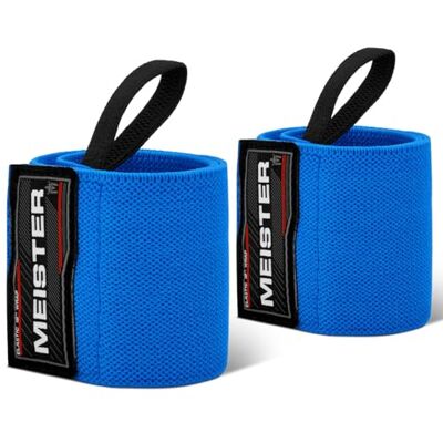 Meister Bandages élastiques de poignet de 45,7 cm – Support robuste pour haltérophilie, musculation et cross training - Publicité Meister Bandages élastiques de poignet de 45,7 cm – Support robuste pour haltérophilie, musculation et cross training - Publicité
