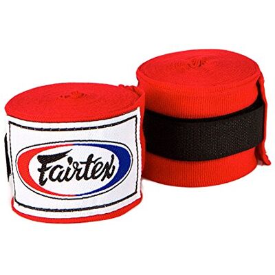 Fairtex !! Premium Coton Boxe Bandes 180 inch (Pair)/Rouge - Publicité Fairtex !! Premium Coton Boxe Bandes 180 inch (Pair)/Rouge - Publicité