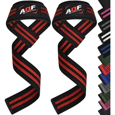 AQF Sangles de Musculation 23" – Sangles de Levage Antidérapantes avec Rembourrage Néoprène 5mm, Sangles de Tirage Poignet pour Deadlift, Haltérophilie, Fitness, Gym (Black/Red, Non Gel) - Publicité AQF Sangles de Musculation 23" – Sangles de Levage Antidérapantes avec Rembourrage Néoprène 5mm, Sangles de Tirage Poignet pour Deadlift, Haltérophilie, Fitness, Gym (Black/Red, Non Gel) - Publicité