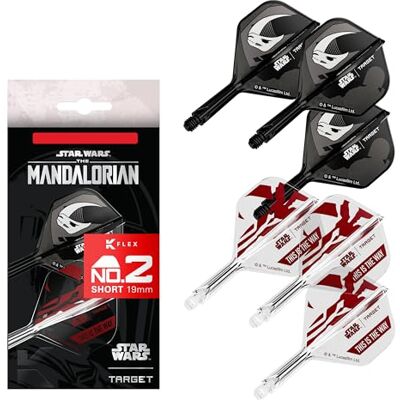 Target Darts Star Wars Mandalorian K Flex Intégré Fléchette Ailettes et Arbres Personnage Inspiré Lot de 6 K-Flex, N° 2 et N° 6 Court, Intermédiaire et Moyen Disney Kflex Accessoires - Publicité Target Darts Star Wars Mandalorian K Flex Intégré Fléchette Ailettes et Arbres Personnage Inspiré Lot de 6 K-Flex, N° 2 et N° 6 Court, Intermédiaire et Moyen Disney Kflex Accessoires - Publicité