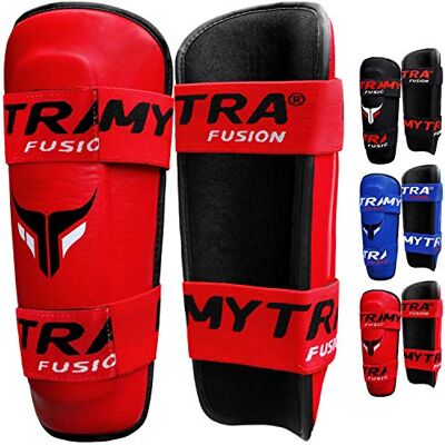 Mytra Fusion Protege Tibia Boxe Protege Tibia Boxe Protège-Tibia pour la Protection de l'entraînement et l'entraînement - Publicité Mytra Fusion Protege Tibia Boxe Protege Tibia Boxe Protège-Tibia pour la Protection de l'entraînement et l'entraînement - Publicité