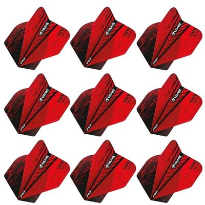 RED DRAGON Lot de 3 ailettes de fléchettes standard double face Yin Yang noir et rouge (9 ailettes au total) - Publicité RED DRAGON Lot de 3 ailettes de fléchettes standard double face Yin Yang noir et rouge (9 ailettes au total) - Publicité