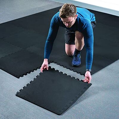 FORZA Tapis de Sol de Salle de Sport Emboîtables Dalles de 60 cm² Rembourrage en Mousse EVA Matériel de Fitness pour Plus de Protection - Publicité FORZA Tapis de Sol de Salle de Sport Emboîtables Dalles de 60 cm² Rembourrage en Mousse EVA Matériel de Fitness pour Plus de Protection - Publicité