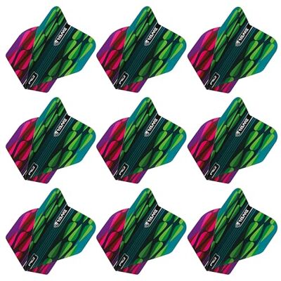 RED DRAGON Lot de 3 ailettes de fléchettes standard double face Yin Yang Rose et vert (9 ailettes au total) - Publicité RED DRAGON Lot de 3 ailettes de fléchettes standard double face Yin Yang Rose et vert (9 ailettes au total) - Publicité