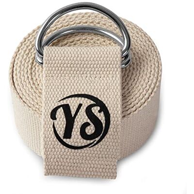 Yoga Studio Sangle de Yoga, 2,5 m Extra Longue en Coton Bio Extensible réglable avec Anneau en D pour Yoga, Exercice, Pilates, Danse, entraînement, Gym, physiothérapie – Écru - Publicité Yoga Studio Sangle de Yoga, 2,5 m Extra Longue en Coton Bio Extensible réglable avec Anneau en D pour Yoga, Exercice, Pilates, Danse, entraînement, Gym, physiothérapie – Écru - Publicité