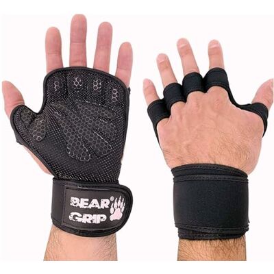 BEAR GRIP Gants d'entraînement – Protection supplémentaire de la paume pour crossfit, culturisme, gymnastique, dynamophilie pour homme et femme - Publicité BEAR GRIP Gants d'entraînement – Protection supplémentaire de la paume pour crossfit, culturisme, gymnastique, dynamophilie pour homme et femme - Publicité